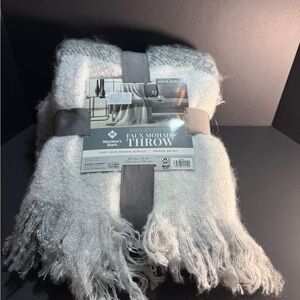 Member's Mark Faux Mohair Throw - Gray